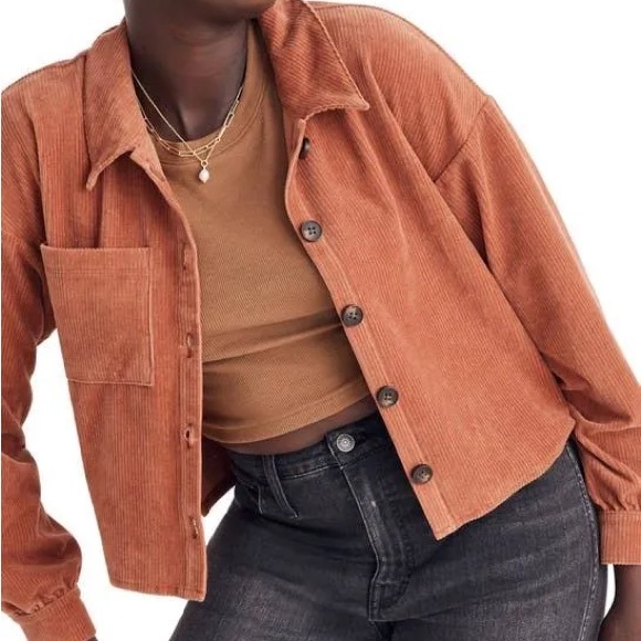 Madewell Jackets & Blazers - Madewell Corduroy Crop Shirt-Jacket Size S